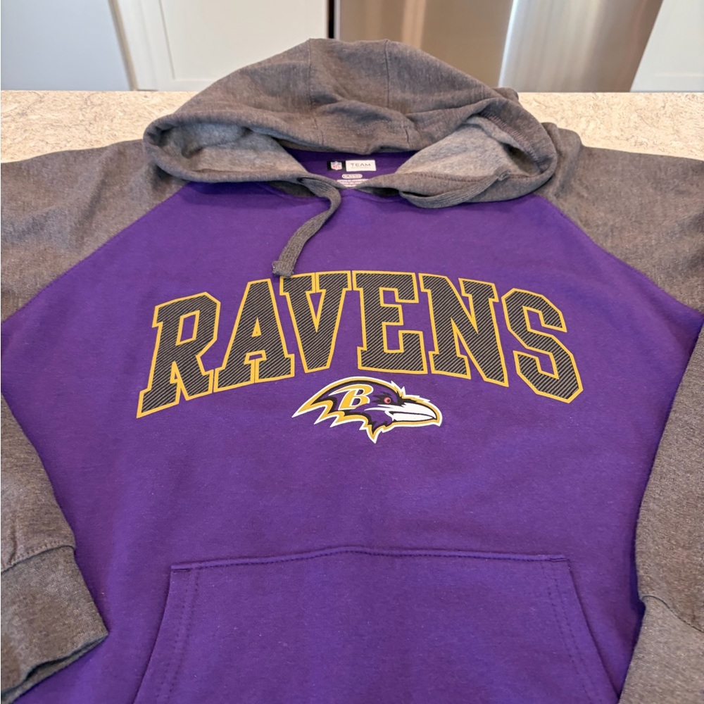 Baltimore Ravens NFL Apparel Purple and Gray  Hoodie-XL - Picture 3 of 6